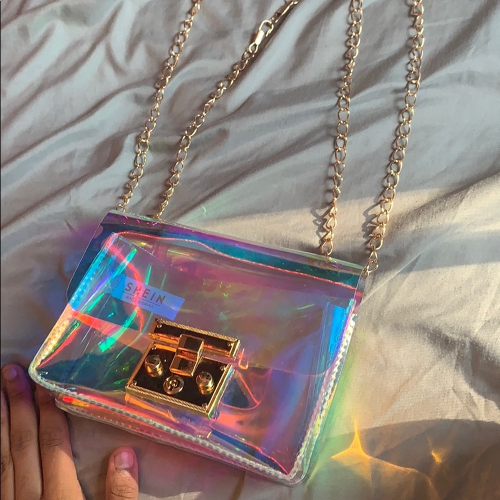 Clear/multiple color crossbody bag